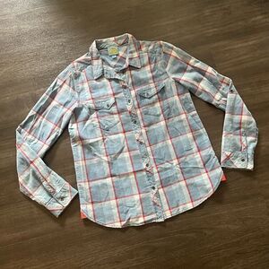 C&C California Blue Plaid Button Down Shirt